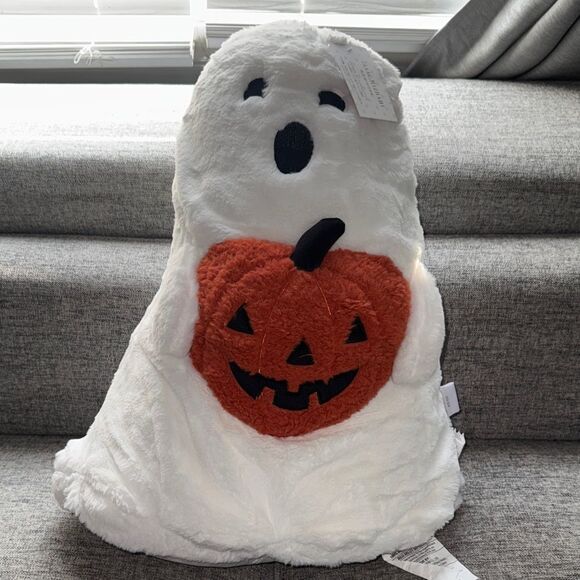 Isaac Mizrahi Other - 🔥Isaac Mizrahi White Ghost Plush with Orange Pumpkin New